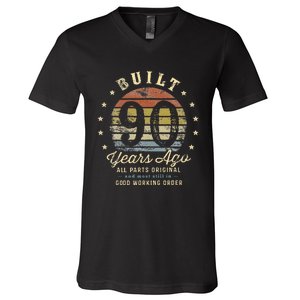 Built 90 Years Ago All Parts Original Gifts 90th Birthday V-Neck T-Shirt