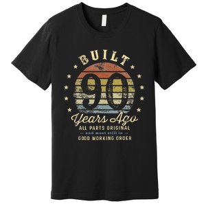 Built 90 Years Ago All Parts Original Gifts 90th Birthday Premium T-Shirt