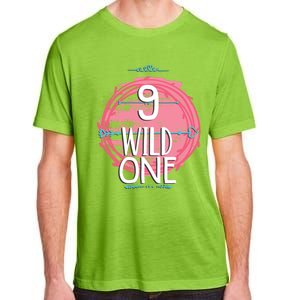 Birthday 9 Years Old Wild One Family Matching Gift Adult ChromaSoft Performance T-Shirt