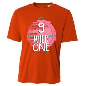 Birthday 9 Years Old Wild One Family Matching Gift Cooling Performance Crew T-Shirt