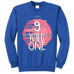 Birthday 9 Years Old Wild One Family Matching Gift Sweatshirt