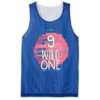 Birthday 9 Years Old Wild One Family Matching Gift Mesh Reversible Basketball Jersey Tank