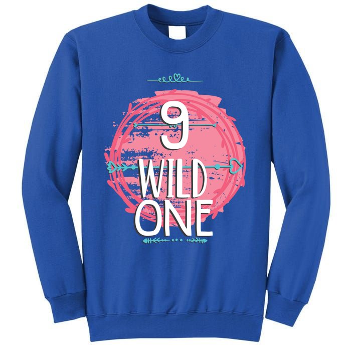 Birthday 9 Years Old Wild One Family Matching Gift Tall Sweatshirt