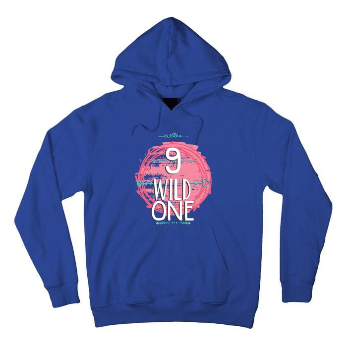 Birthday 9 Years Old Wild One Family Matching Gift Tall Hoodie