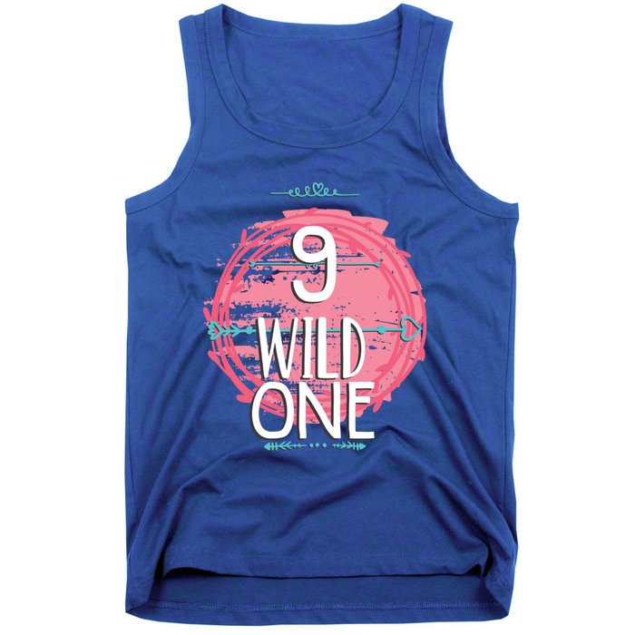 Birthday 9 Years Old Wild One Family Matching Gift Tank Top