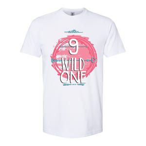 Birthday 9 Years Old Wild One Family Matching Gift Softstyle CVC T-Shirt