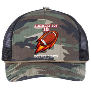 Birthday Age 10 Football Double Digits 2013 Retro Rope Trucker Hat Cap