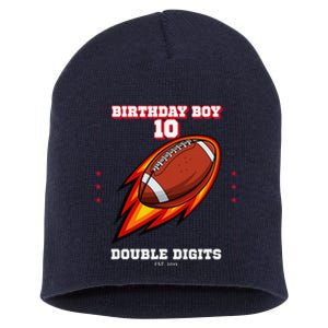 Birthday Age 10 Football Double Digits 2013 Short Acrylic Beanie