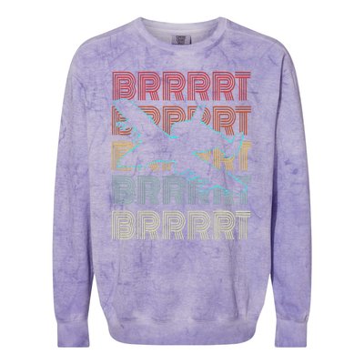 Brrrrt A 10 Warthog Vintage Retro Style Colorblast Crewneck Sweatshirt