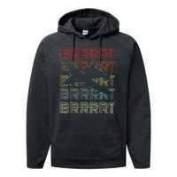 Brrrrt A 10 Warthog Vintage Retro Style Performance Fleece Hoodie