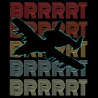 Brrrrt A 10 Warthog Vintage Retro Style Apron