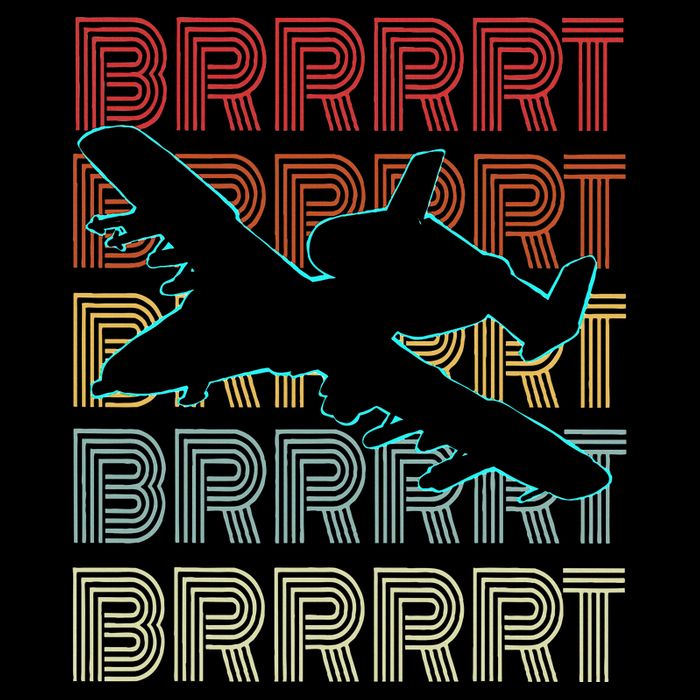 Brrrrt A 10 Warthog Vintage Retro Style Apron