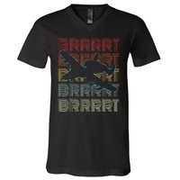 Brrrrt A 10 Warthog Vintage Retro Style V-Neck T-Shirt