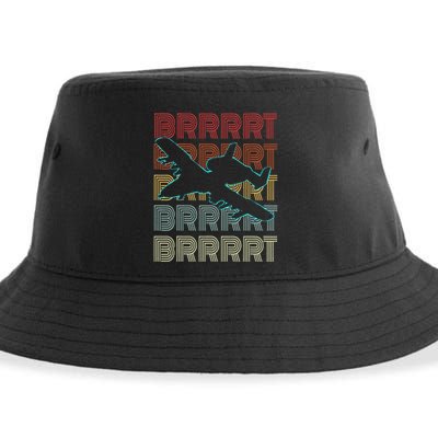 Brrrrt A 10 Warthog Vintage Retro Style Sustainable Bucket Hat