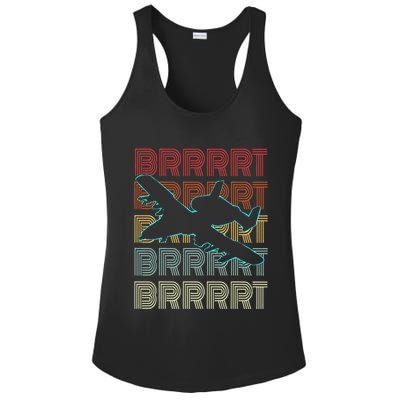 Brrrrt A 10 Warthog Vintage Retro Style Ladies PosiCharge Competitor Racerback Tank