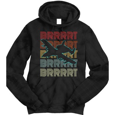 Brrrrt A 10 Warthog Vintage Retro Style Tie Dye Hoodie
