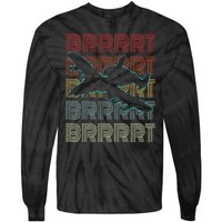 Brrrrt A 10 Warthog Vintage Retro Style Tie-Dye Long Sleeve Shirt