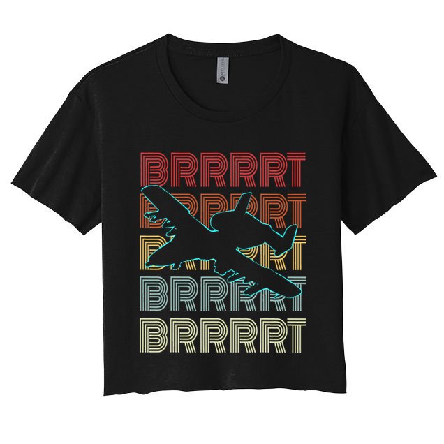 Brrrrt A 10 Warthog Vintage Retro Style Crop Top