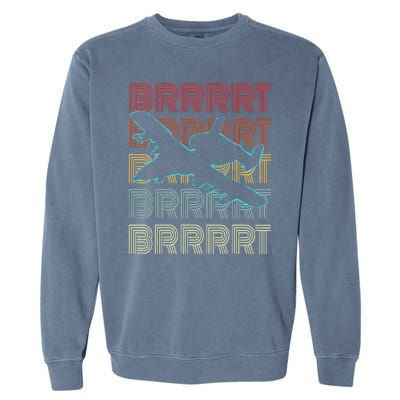 Brrrrt A 10 Warthog Vintage Retro Style Garment-Dyed Sweatshirt