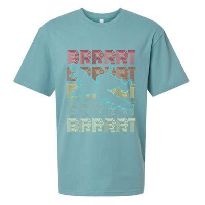 Brrrrt A 10 Warthog Vintage Retro Style Sueded Cloud Jersey T-Shirt