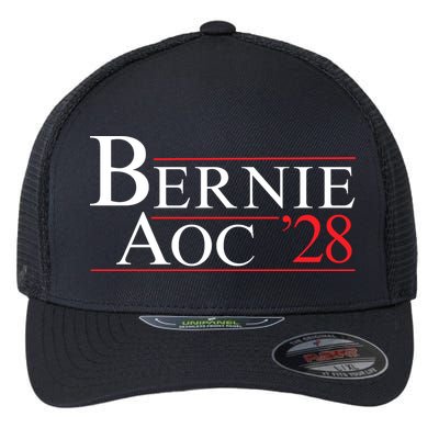 Bernie AOC 2028 Bernie Sanders Alexandria Cortez For President Democrat Party Flexfit Unipanel Trucker Cap