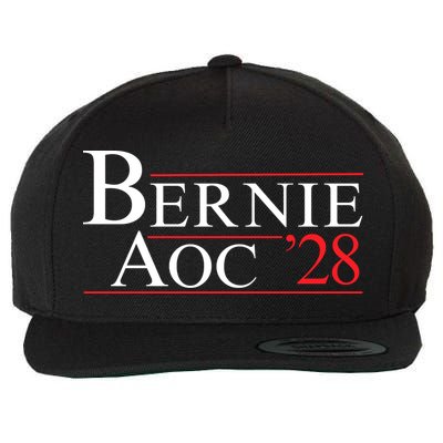 Bernie AOC 2028 Bernie Sanders Alexandria Cortez For President Democrat Party Wool Snapback Cap