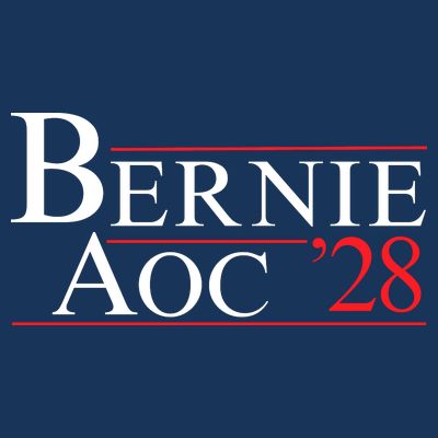 Bernie AOC 2028 Bernie Sanders Alexandria Cortez For President Democrat Party T-Shirt