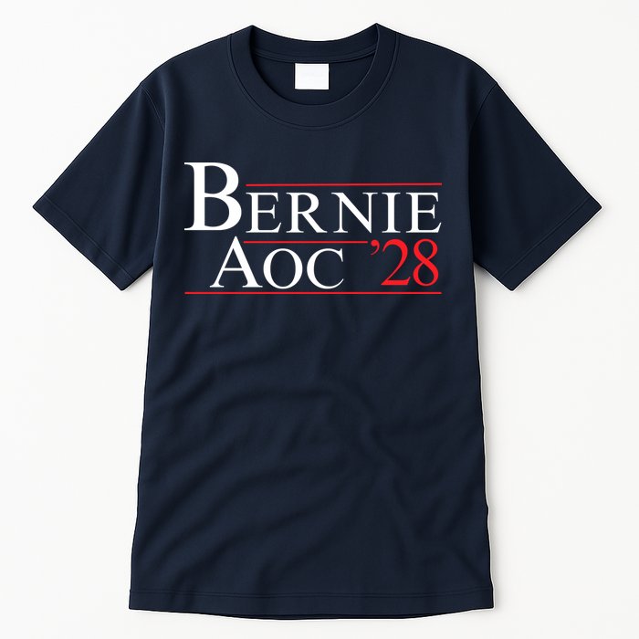 Bernie AOC 2028 Bernie Sanders Alexandria Cortez For President Democrat Party Tall T-Shirt