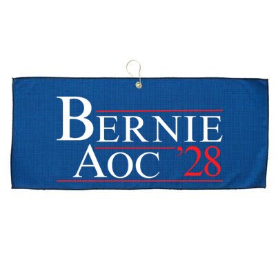 Bernie AOC 2028 Bernie Sanders Alexandria Cortez For President Democrat Party Large Microfiber Waffle Golf Towel
