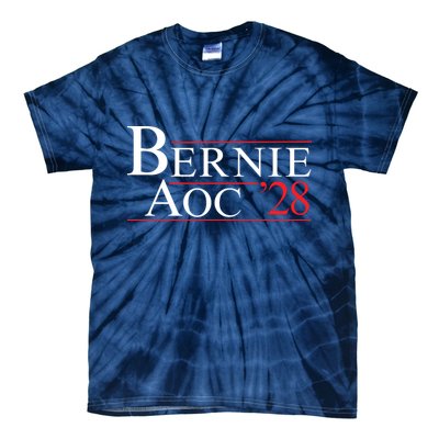 Bernie AOC 2028 Bernie Sanders Alexandria Cortez For President Democrat Party Tie-Dye T-Shirt