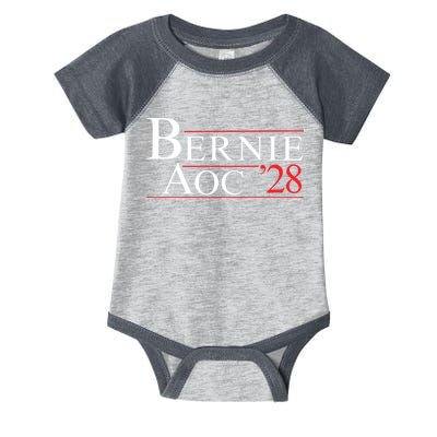 Bernie AOC 2028 Bernie Sanders Alexandria Cortez For President Democrat Party Infant Baby Jersey Bodysuit