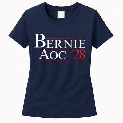 Bernie AOC 2028 Bernie Sanders Alexandria Cortez For President Democrat Party Womens T-Shirt