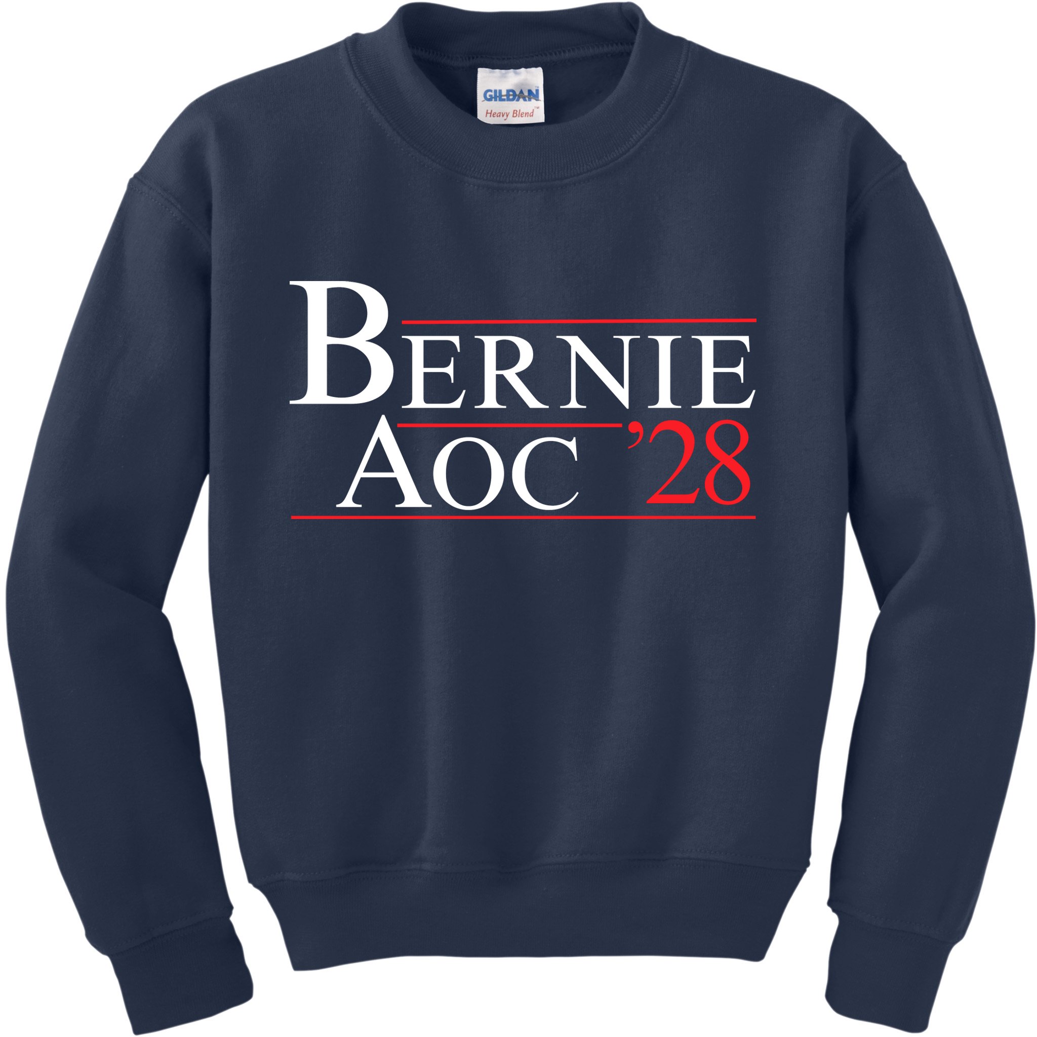 Bernie AOC 2028 Bernie Sanders Alexandria Cortez For President Democrat Party Kids Sweatshirt