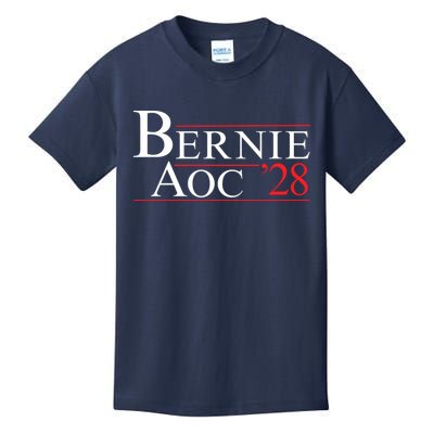 Bernie AOC 2028 Bernie Sanders Alexandria Cortez For President Democrat Party Kids T-Shirt