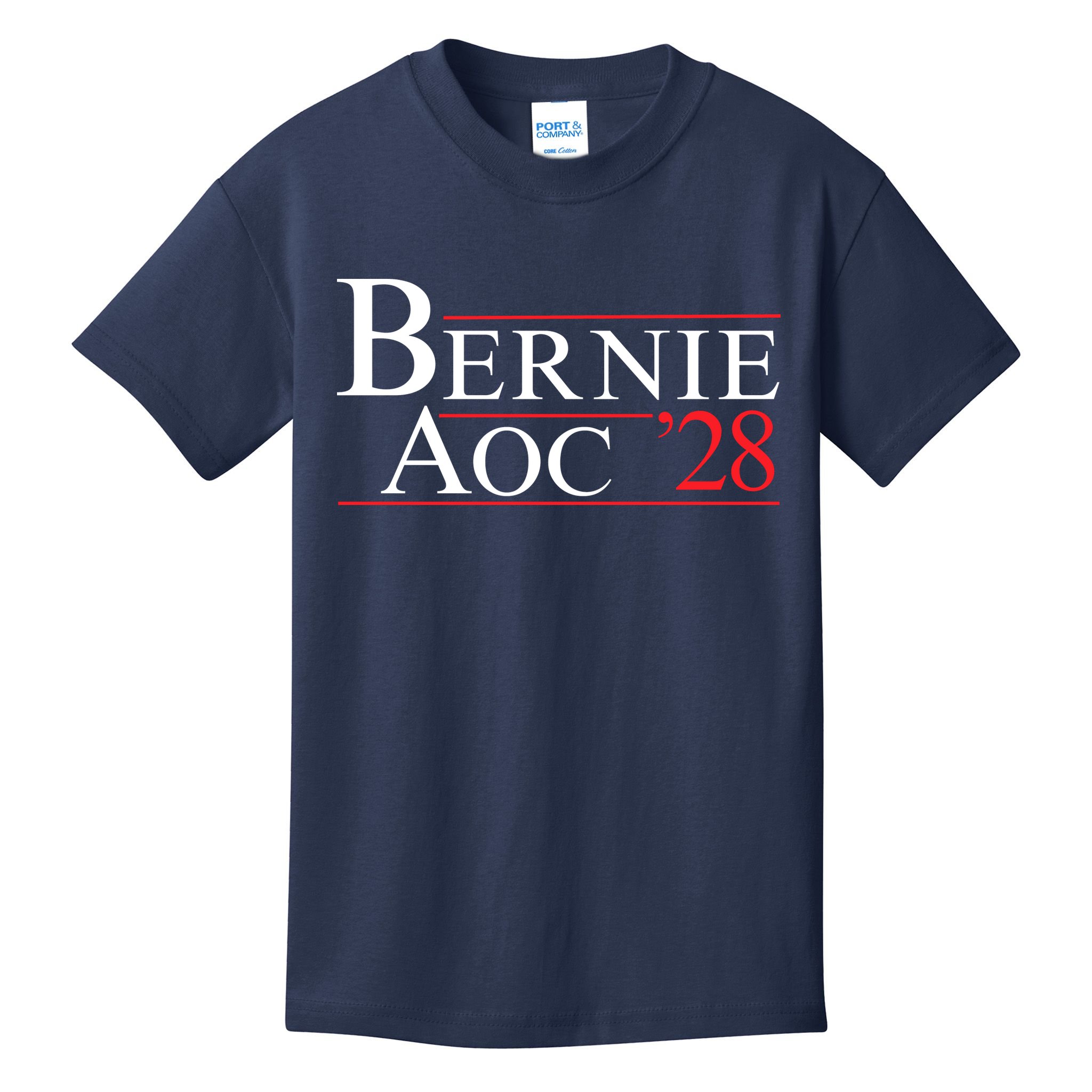 Bernie AOC 2028 Bernie Sanders Alexandria Cortez For President Democrat Party Kids T-Shirt