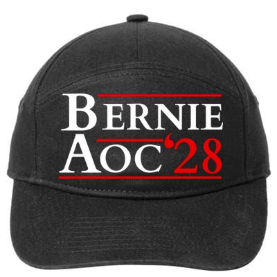 Bernie AOC 2028 Bernie Sanders Alexandria Cortez President  7-Panel Snapback Hat