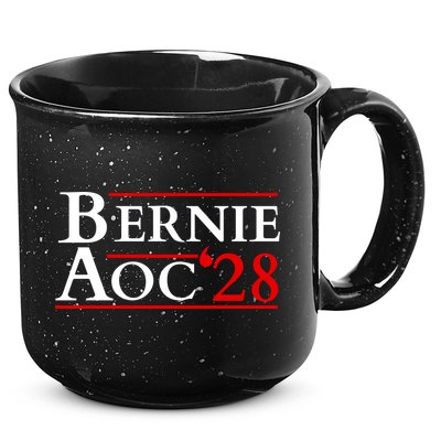 Bernie AOC 2028 Bernie Sanders Alexandria Cortez President  15oz Campfire Ceramic Mug