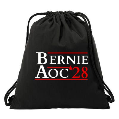Bernie AOC 2028 Bernie Sanders Alexandria Cortez President  Drawstring Bag