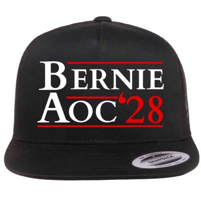 Bernie AOC 2028 Bernie Sanders Alexandria Cortez President  Flatbill Hat