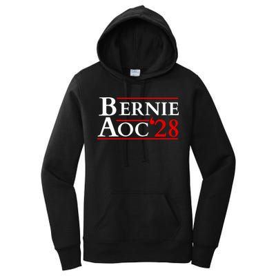 Bernie AOC 2028 Bernie Sanders Alexandria Cortez President  Women's Pullover Hoodie