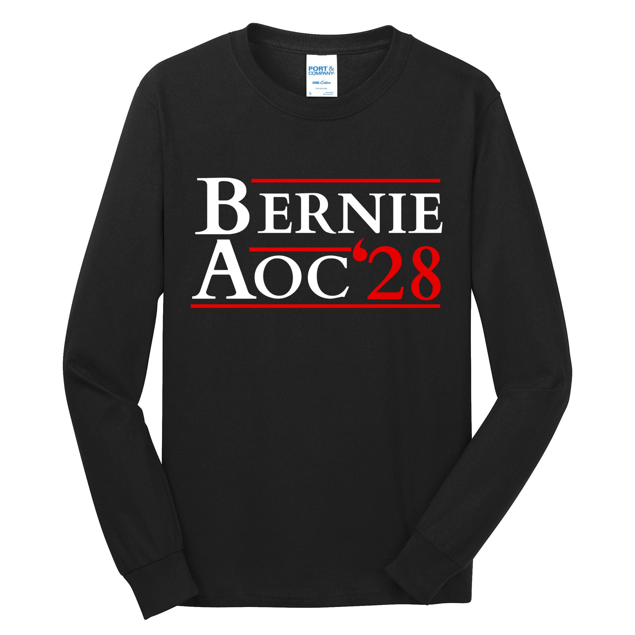 Bernie AOC 2028 Bernie Sanders Alexandria Cortez President  Tall Long Sleeve T-Shirt