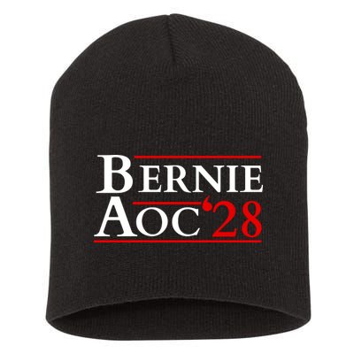 Bernie AOC 2028 Bernie Sanders Alexandria Cortez President  Short Acrylic Beanie