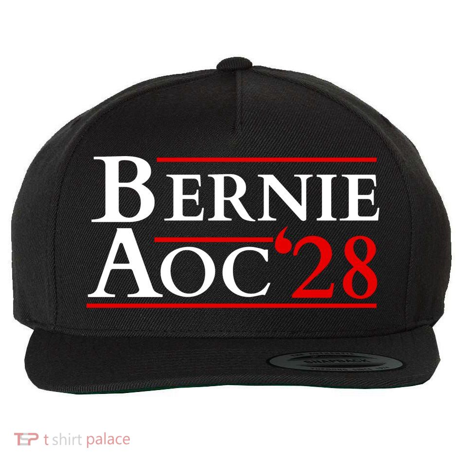 Bernie AOC 2028 Bernie Sanders Alexandria Cortez President  Wool Snapback Cap