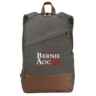 Bernie AOC 2028 Bernie Sanders Alexandria Cortez President  Cotton Canvas Backpack