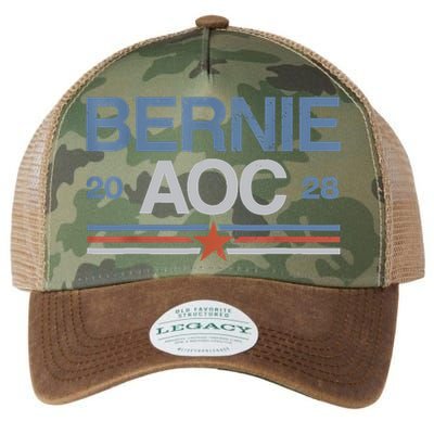 Bernie AOC 2028 For Progressives & Liberals Legacy Tie Dye Trucker Hat