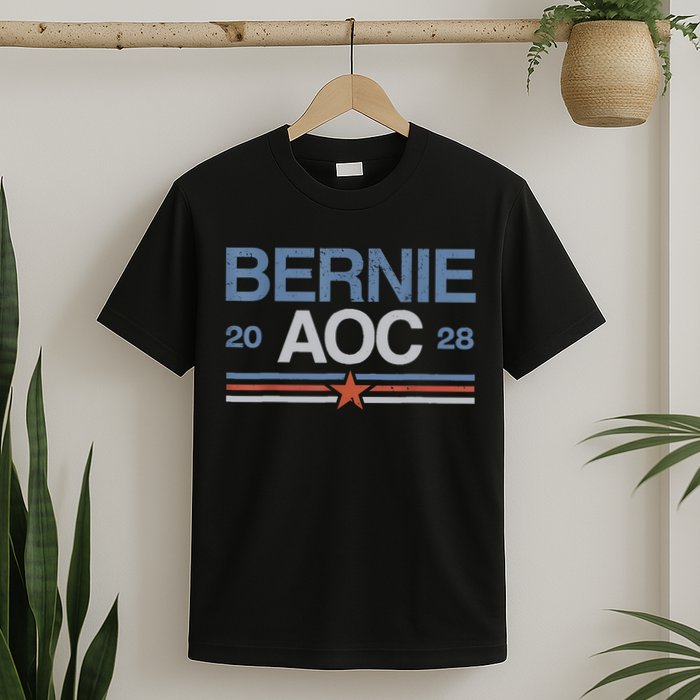 Bernie AOC 2028 For Progressives & Liberals T-Shirt