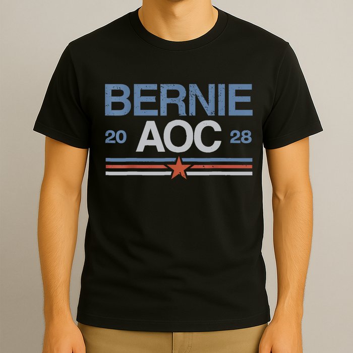 Bernie AOC 2028 For Progressives & Liberals T-Shirt