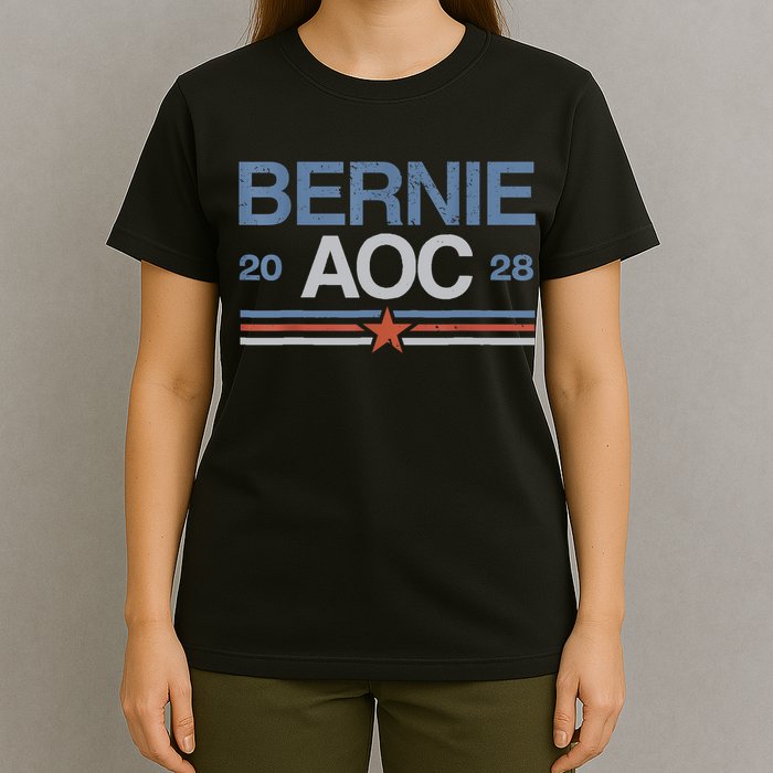 Bernie AOC 2028 For Progressives & Liberals T-Shirt