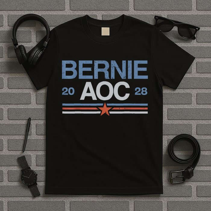 Bernie AOC 2028 For Progressives & Liberals T-Shirt