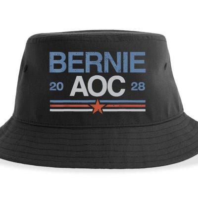 Bernie AOC 2028 For Progressives & Liberals Sustainable Bucket Hat